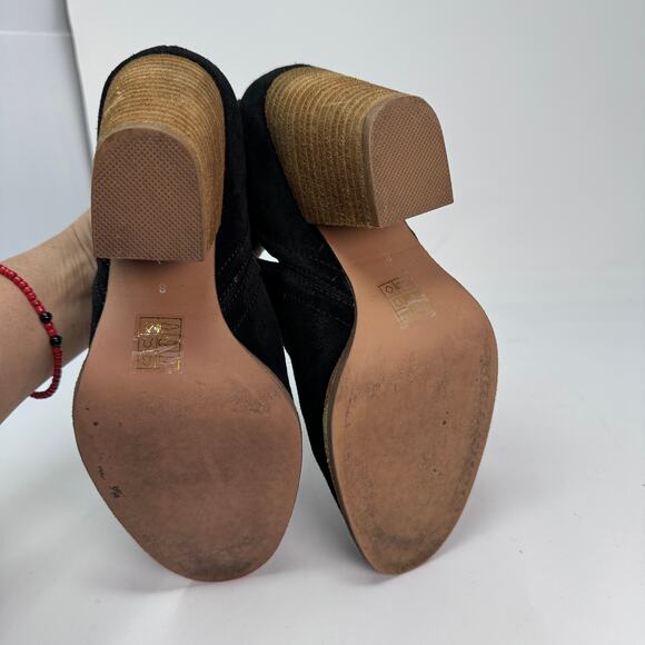 Jeffrey Campbell‎ Womens 8 Black Suede Leather "Rosalee" Block Heel Bootie - Picture 7 of 7